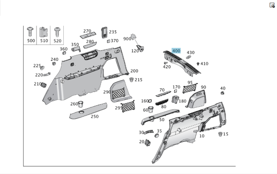 Mercedes-Benz  A1666900341 9051 Накладка отвору багажника нижня чорна GL/GLS X166 Одеса