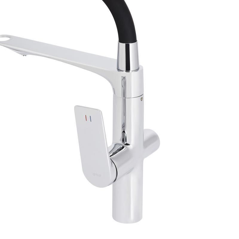 Смеситель для кухни Qtap Vlasta New с гибким изливом с подключением для питьевой воды QTVLA364CRM45648 Chrome Харьков - изображение 4