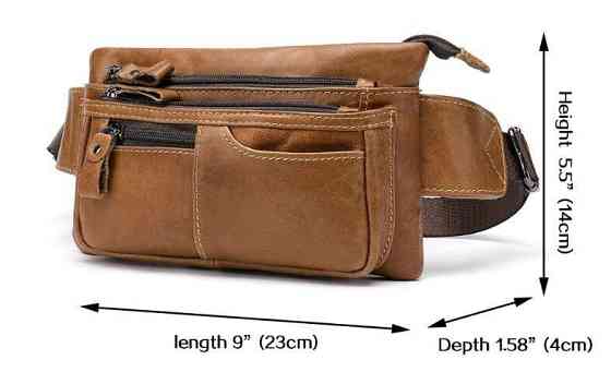 Сумка на пояс Vintage 14658 Рыжая Киев