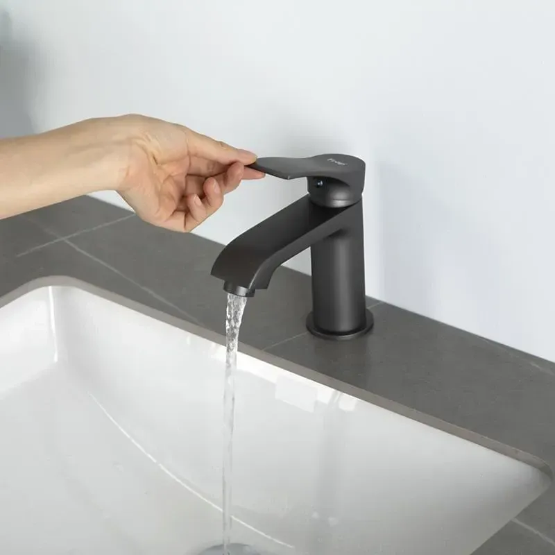 Змішувач для умивальника Frap F1075-9 графіт Київ - фото 2