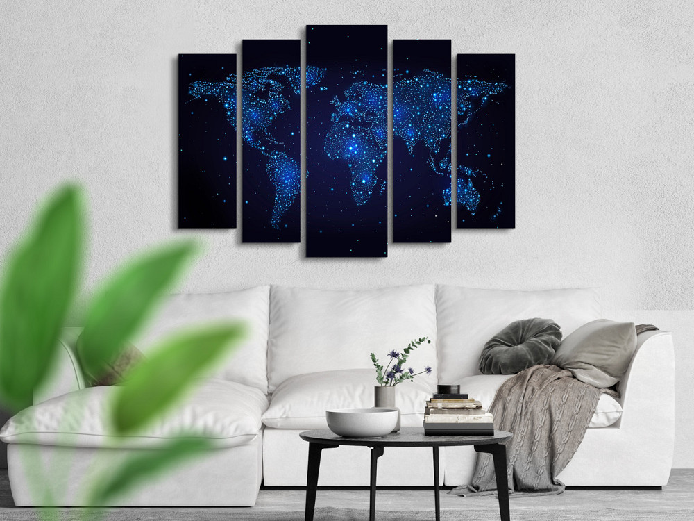 Модульная картина в гостиную / спальню Звездная Карта мира Art-484_5 ( 80х118см ) Киев - изображение 2