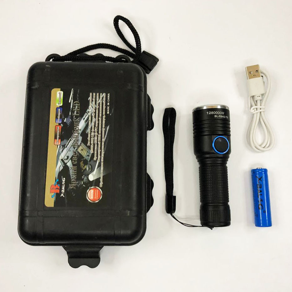 Лед фонарик с зарядкой Bailong, Фонарь уличный ручной, Лучший тактический фонарь ручной батарей HA-82 Львов - изображение 1