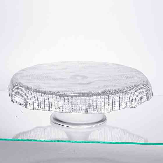 Тортівниця скляна на ніжці прозора Yiwu 64486-54 Коломия