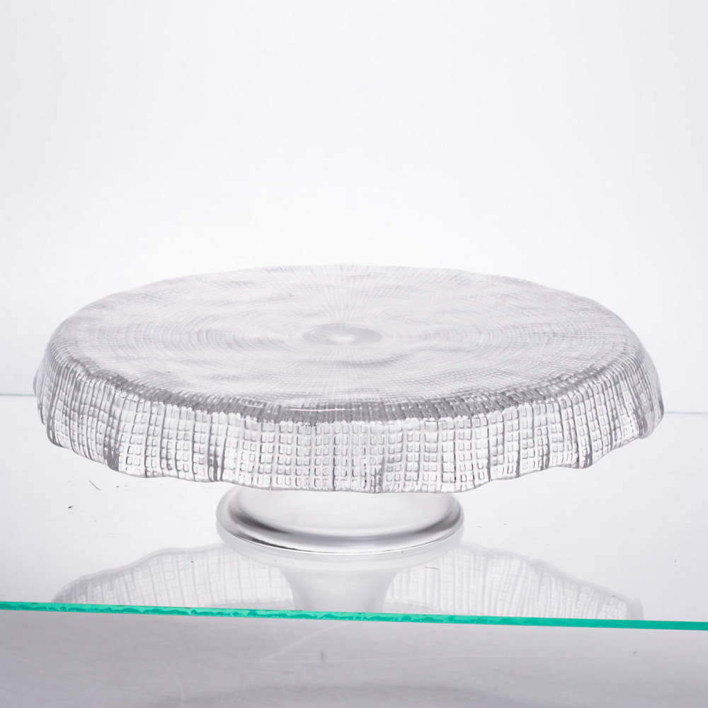 Тортівниця скляна на ніжці прозора Yiwu 64486-54 Коломия - фото 1