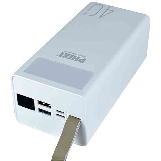 Універсальна зарядна батарея Phixi Power Bank 40000Mah (Білий) Вінниця