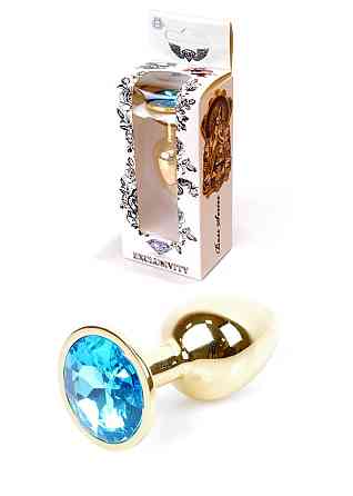 Анальна пробка -Jewellery Gold PLUGLight Blue Sex Aura Київ