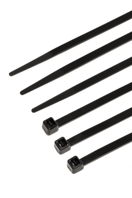 Хомут нейлоновый MASTERTOOL 4.8х200 мм 100 шт черный 20-1854 Ровно - изображение 1