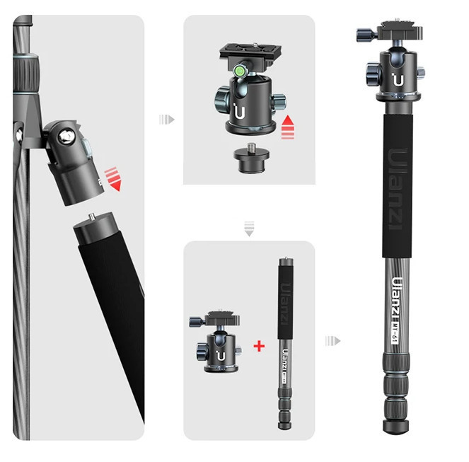 Штатив карбоновый облегченный 51-162см Ulanzi MT-60 Киев - изображение 6