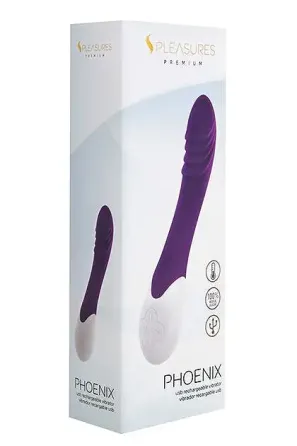 Вібратор S Pleasures Premium Phoenix, для точки G, фіолетовий, водостійкий, 16 видів вібрації, нагрів Львів