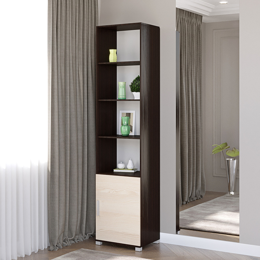 Шафа-пенал відкрита Еверест Бриз-14 венге + дуб молочний (DTM-2281) Львів - фото 1