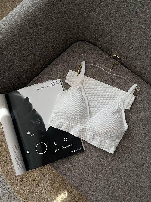 Комплект жіночої білизни з бразіalinами жовтогарячого вета розмір one size Київ - фото 1