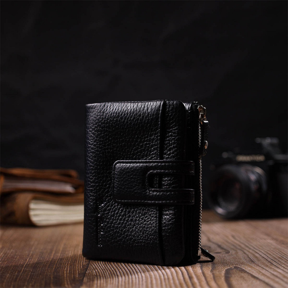 Практичный женский кошелек из натуральной кожи Tony Bellucci 22060 Черный Киев - изображение 7