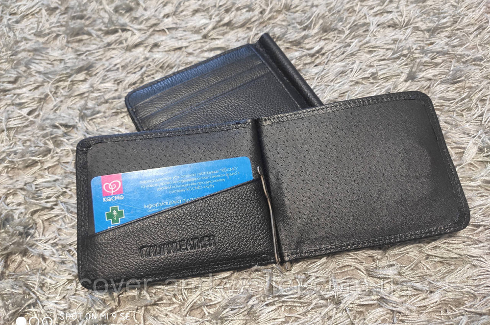 Шкіряний затиск для грошей і карток з вікном під документи ST 451 Київ - фото 3