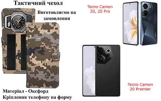 Тактический чехол для realme 13 5G, realme 13 Pro+, realme 13 Pro 5G, крепится к снаряжению на липучке Киев