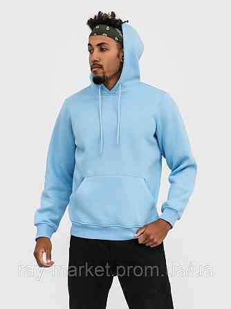 Худі чоловіче базове утеплене RAY BASIC блакитне (U0401M-Sky Blue) XL Київ