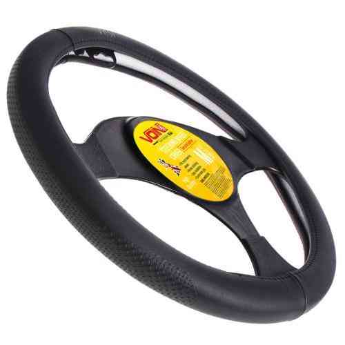 Чохол на кермо VLOD-L981 BK S чорний шкіряний з одним швом Харків