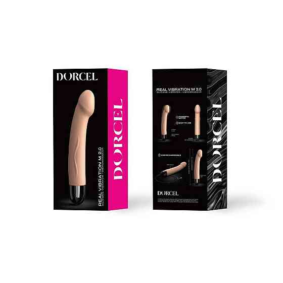 Вибратор Dorcel Real Vibration M Flesh 2.0, диам 3,7см, перезаряжаемый, для точки G Sex Aura Киев