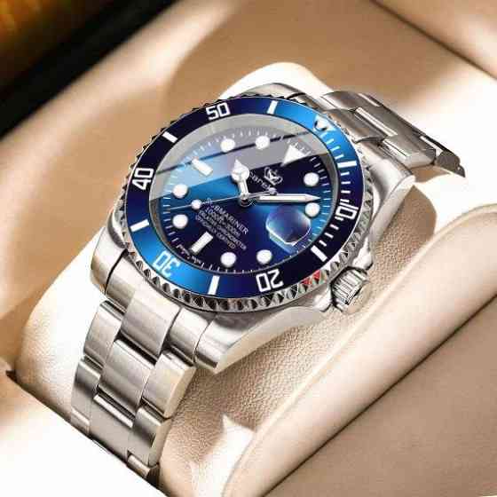 Мужские наручные часы Hemsut Zurich Blue (Серебристые) Винница