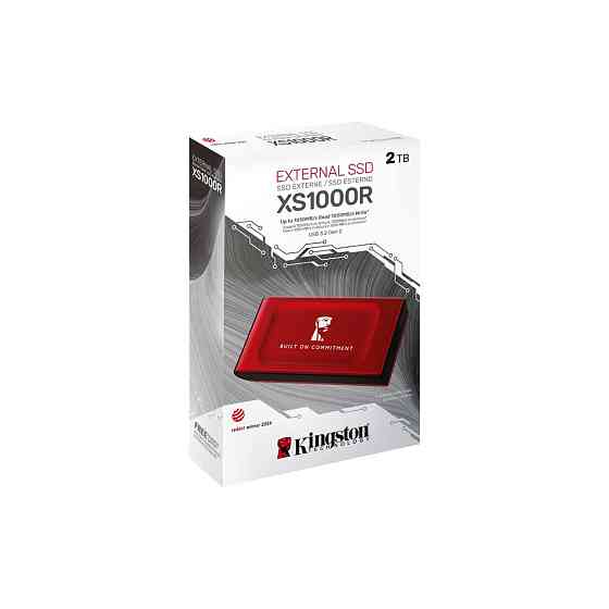 Портативний SSD Kingston XS1000R BOC 2TB USB 3.2 Gen2 Type-C 3D NAND Red Одеса