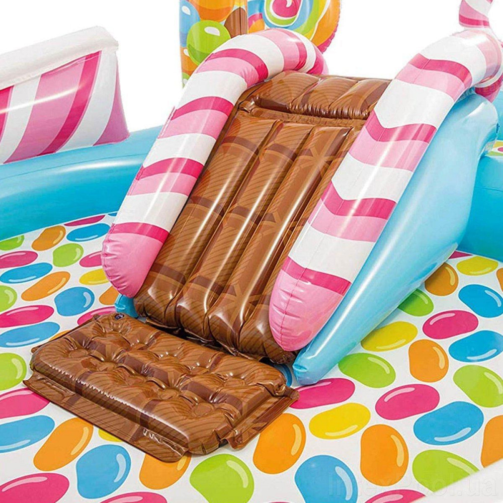 Детский надувной игровой центр бассейн INTEX 57149 «Сладости» 259х191х130 см с шариками, горкой Киев - изображение 5