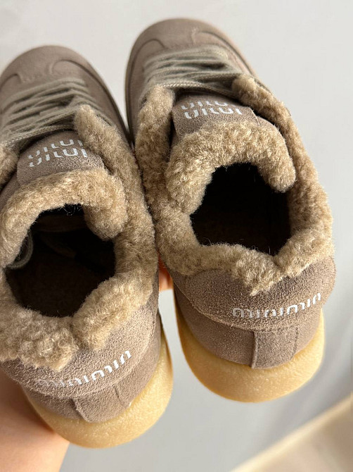 Кеди жіночі Hengji 633-5 утеплені замшеві на хутрі бежеві, 41, 25,5 см Київ - фото 16