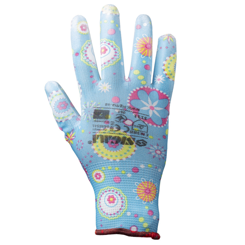 Трикотажные перчатки с частичным ПУ покрытием р7 (синий, манжет) SIGMA (9446541) Ровно - изображение 3