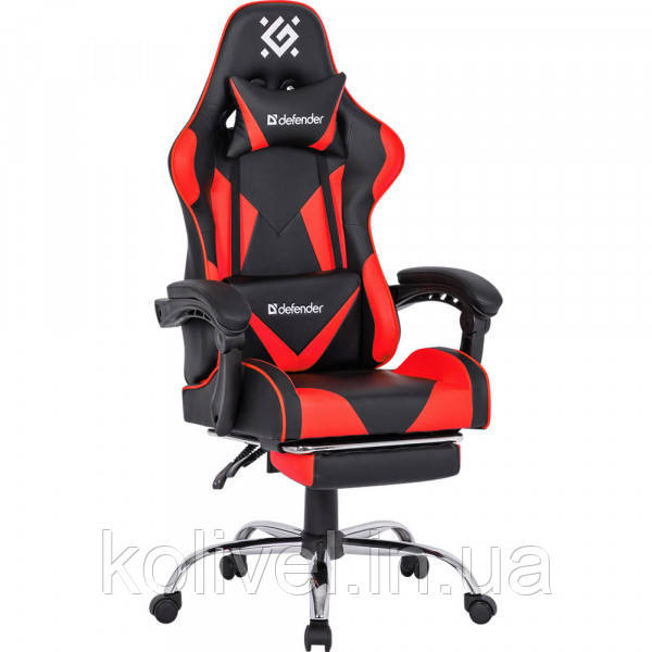 Крісло ігрове Defender Pilot, 60мм поліуретан, Black/Red (64354) Киев - изображение 1
