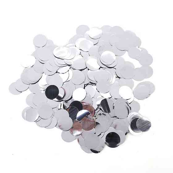 Конфетти метафан круглый 10 г 25 мм серебристый Киев