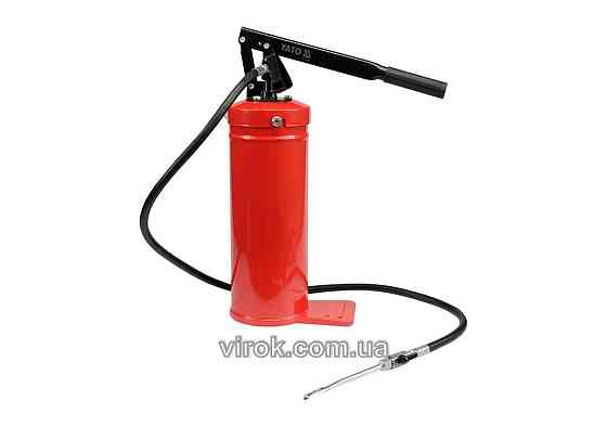 Помпа мастильна YATO : місткість- 8 кг, сопло зі шлангом l= 1.5 м, макс. P= 13.8 МПа [1/32] Одеса