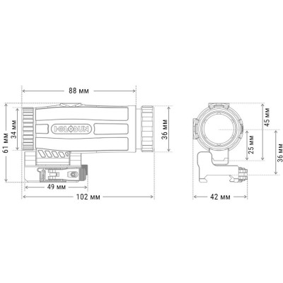 Увеличитель для прицела Holosun HM3X 3x magnifier (747035) Винница - изображение 5