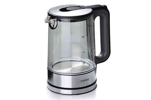 Электрический чайник Metec EK-02GG 1.7 л стеклянный корпус, мощность 1850-2200 Вт, серый Харьков