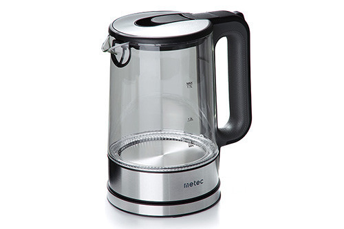 Электрический чайник Metec EK-02GG 1.7 л стеклянный корпус, мощность 1850-2200 Вт, серый Харьков - изображение 1