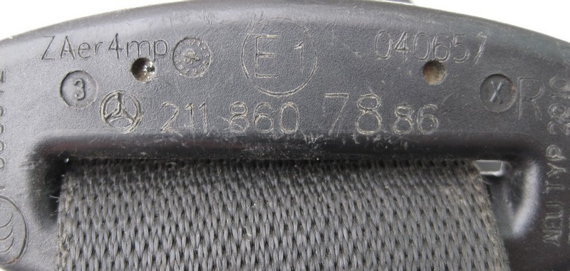 Mercedes-Benz  A2118607886 Ремінь безпеки передній правий чорний W211 C219 Одеса - фото 2