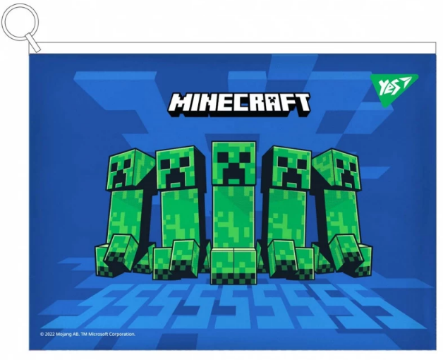 Папка-конверт з бігунком В5 "Yes" Minecraft пластик, 492093, шт Київ - фото 1