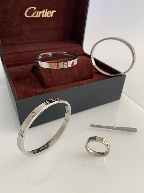 Cartier браслет с отверткой белое золото и кольцо / Картье кольцо и браслет с отверткой в наборе Одесса - изображение 1