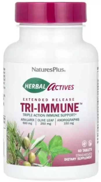 Трав'яний комплекс для імунітету Nature's Plus Herbal Actives Tri-Immune 60 таб Київ - фото 1