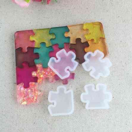 Молд из силикона Пазлы 4 штуки серый Киев