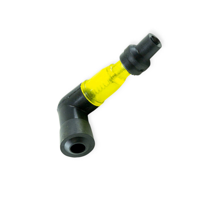 Наконечник 90 (2т) Г-образный со светящимся индикатором желтый свечи Мукачево - изображение 1