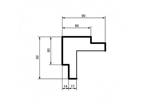 Угол фасадный Prestige Decor HC 202 внутренний Днепр