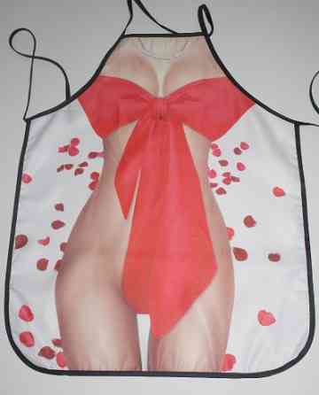 Фартух з приколом з бантом 75 на 60 см різнобарвний Київ