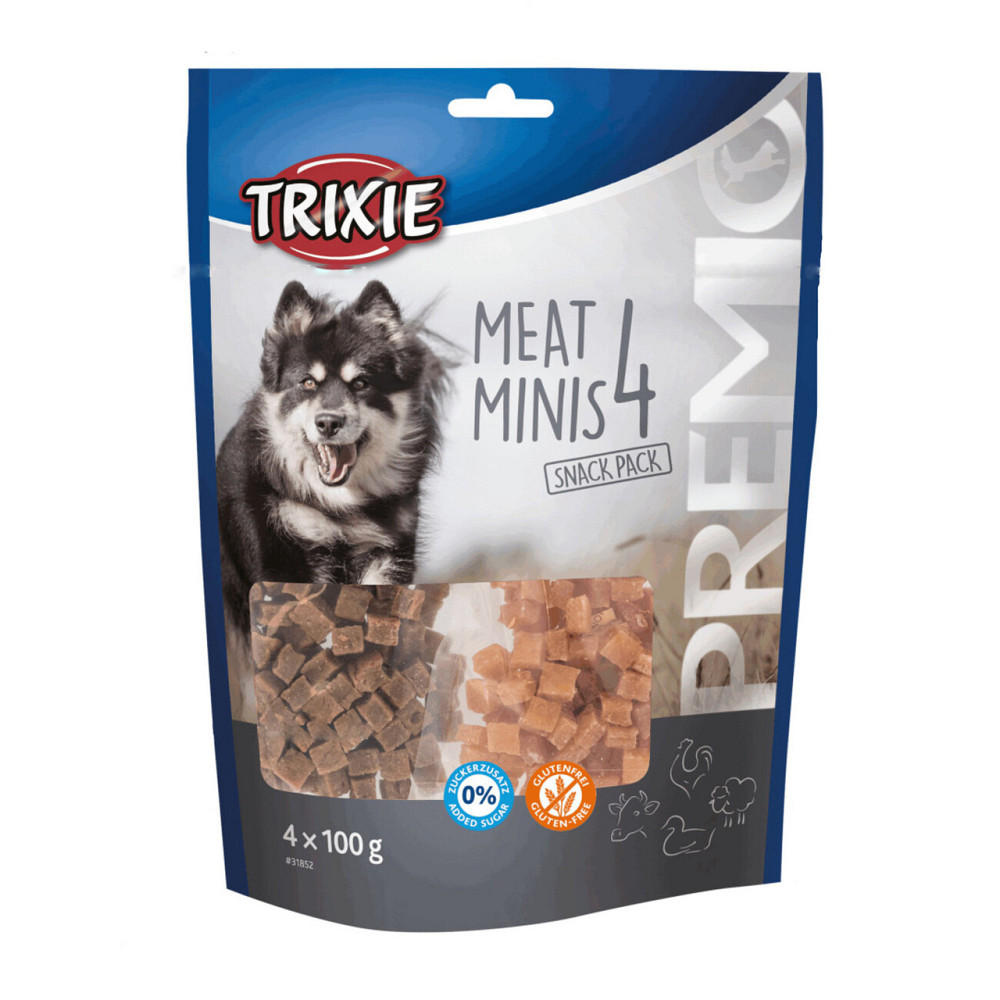 Ласощі для собак Trixie (TX-31852) Premio 4 Meat Minis 4 смаки (курка, качка, баранина та лосось) 400 г Вінниця - фото 1