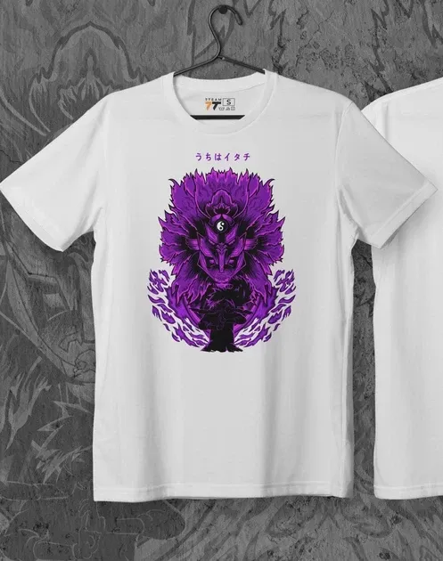 Футболка чоловіча з  принтом Наруто Сусаноо Саске Белая Розмір 48 Anime0016 Дніпро - фото 4