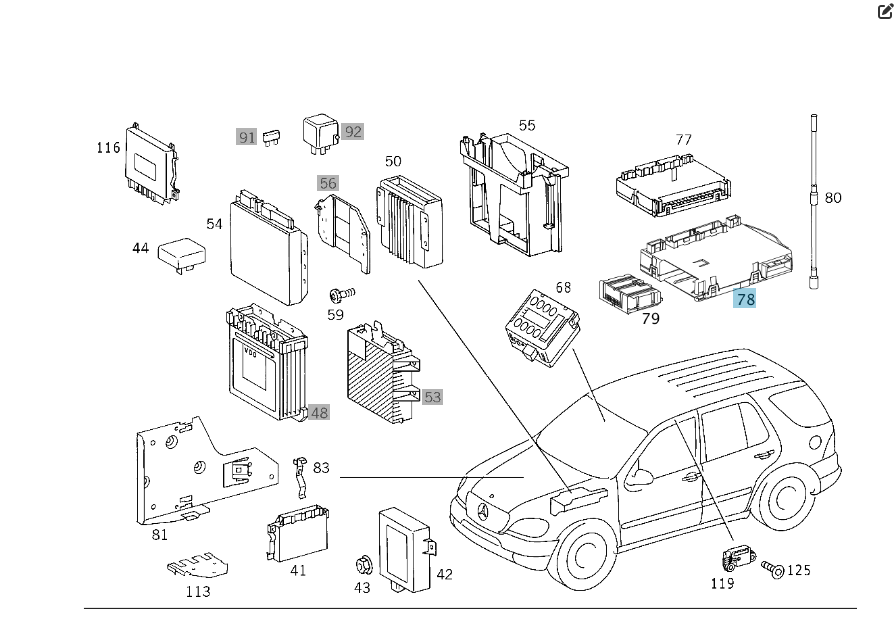 Mercedes-Benz  A1635455432 Блок комфорту EAM ML W163 Одесса - изображение 2
