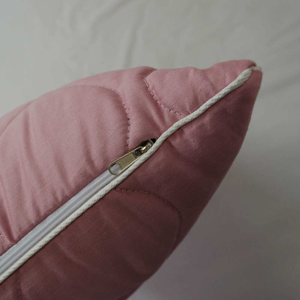 Подушка конопляна стьобана YouStar 50х70 см чохол 100% бавовна Сатин (Рожевий) Суми - фото 5