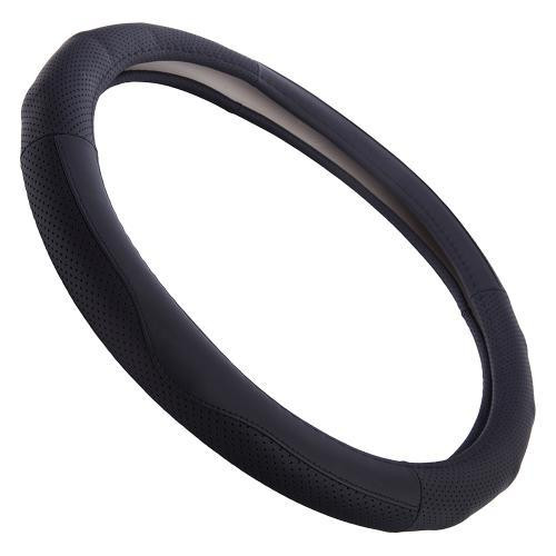 Чохол на кермо VLOD-L281 BK L чорний з штучної шкіри з перфорацією без оздоблення Харків - фото 4