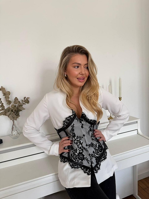 Жіночий піджак з мереживним гіпюром Одеса - фото 1