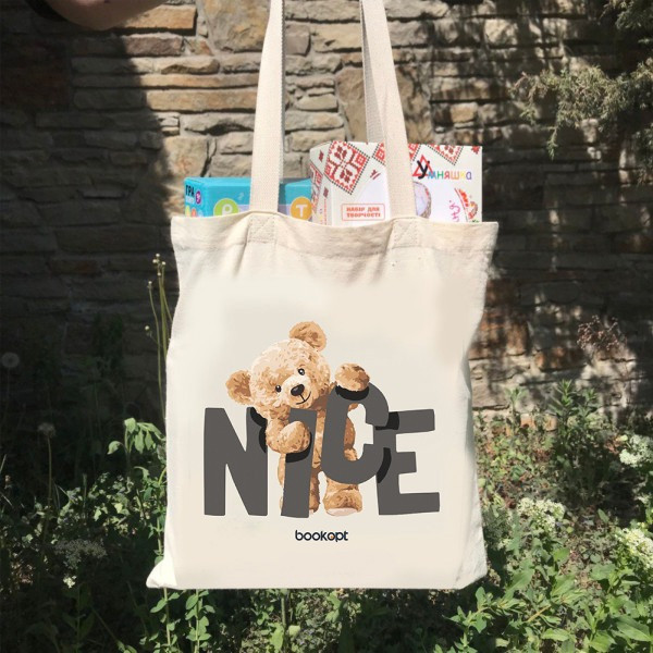 Екошопер BookOpt BK4054 Nice Teddy Bear бежевий Луцк - изображение 3