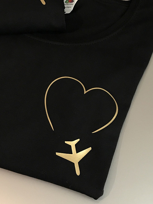 Парні футболки для хлопця та дівчини з маленьким серцем і літачкам Чернівці - фото 5