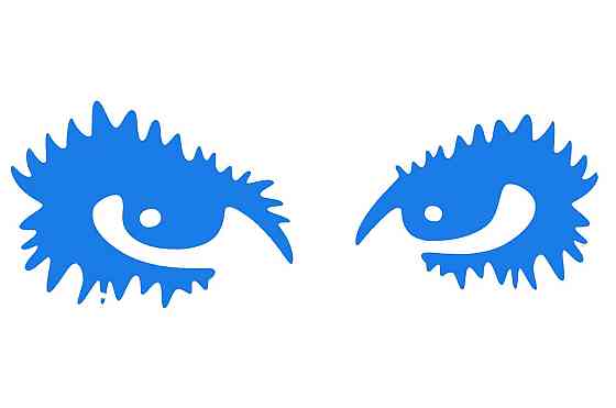 Наклейка декор EYES (18х6см, синя) (#HQ5) Мукачево