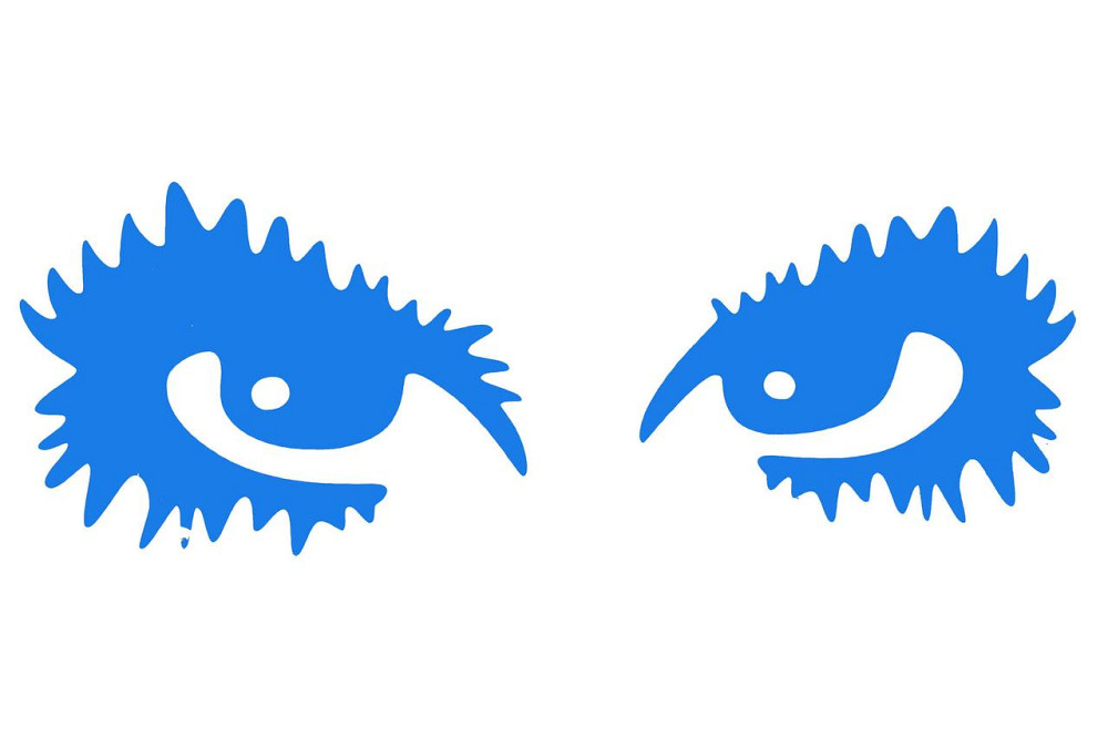 Наклейка декор EYES (18х6см, синяя) (#HQ5) Мукачево - изображение 1